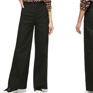JCrew NWT Wide Leg High Rise Black Pants